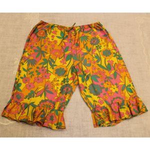Psychedelic 70's Vintage Yellow Ruffle Shorts